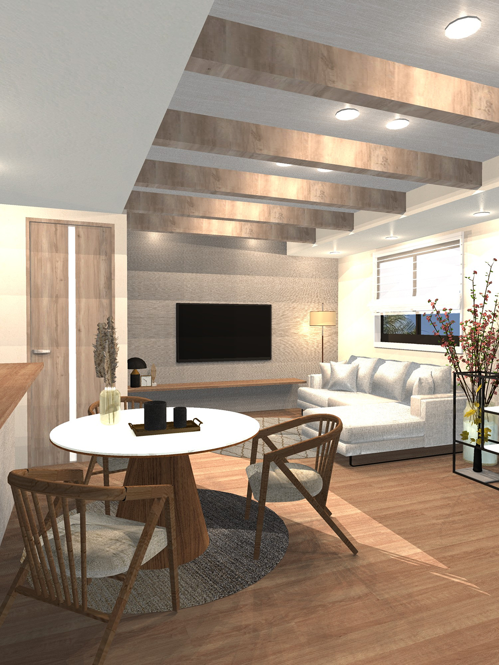 提案実例：ウォルナット×ホワイト-インテリア